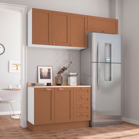 Cozinha Modulada 3 Peças 2 Aéreos 1 Balcão Arizona CabeCasa MadeiraOriginals