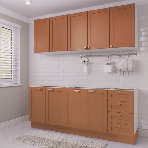 Cozinha Modulada 4 Peças 2 Aéreos 2 Balcões Arizona CabeCasa MadeiraOriginals