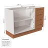 Cozinha Modulada 4 Peças 2 Aéreos 2 Balcões Arizona CabeCasa MadeiraOriginals - 12
