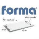 Ver imagem 3 de Bandeja de Vidro Decorativa Espelhado com Alças 45x30 Cm