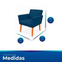 Ver imagem 6 de Poltrona Cadeira para Sala Confortável e Minimalista Paris em Suede Azul