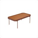 Ver imagem 2 de Mesa de Centro Sala de Estar Melin P 87x44 Nature com Pes Metal Cobre