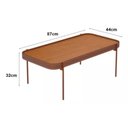 Ver imagem 3 de Mesa de Centro Sala de Estar Melin P 87x44 Nature com Pes Metal Cobre