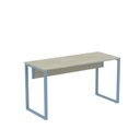 Ver imagem 3 de Mesa Madeira X M134/60P25 134cm Industrial Nogueira e Azul Cinza