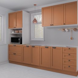 Cozinha Modulada 4 Peças 1 Torre Microondas 1 Aéreo 2 Balcões Arizona Cabecasa Madeiramadeira - 1