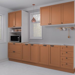 Cozinha Modulada 4 Peças 1 Torre Microondas 1 Aéreo 2 Balcões Arizona Cabecasa Madeiramadeira