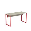Ver imagem 3 de Mesa Madeira X M134/60P25 134cm Industrial Nogueira e Vermelho Cinza
