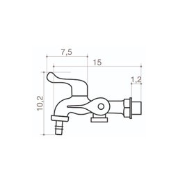 Torneira branca máquina de lavar 1/4 de volta Civitt - 4