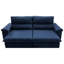 Ver imagem 5 de Sofá Retrátil e Reclinável 2,15m Molas Ensacadas Cama inBox Big Home com Bordado 3D Velusoft