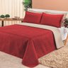 Cobre Leito Dupla Face Casal Clara 03 Peças - Vermelho-cáqui - 1