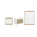 Ver imagem 3 de Quarto de Bebê com Guarda-Roupa Cômoda e Berço com Capitonê 100% MDF Maya Clássico Espresso Móveis B