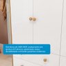 Quarto de Bebê com Guarda-roupa Cômoda e Berço com Capitonê 100% Mdf Maya Clássico Espresso Móveis - 8