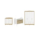 Ver imagem 3 de Quarto de Bebê com Guarda-roupa Cômoda e Berço com Capitonê 100% Mdf Maya Clássico Espresso Móveis
