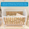 Quarto de Bebê com Guarda-roupa Cômoda e Berço com Capitonê 100% Mdf Maya Clássico Espresso Móveis - 12