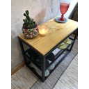 Ver imagem 4 de Banco Sapateira Organizadora Estilo Industrial Ferro Madeira