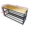 Ver imagem 2 de Banco Sapateira Organizadora Estilo Industrial Ferro Madeira