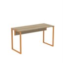 Ver imagem 3 de Mesa Madeira M134/60P25TUB 134cm Industrial Natural e Laranja Cinza/Marrom