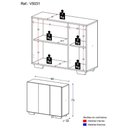 Ver imagem 4 de Gabinete Banheiro 3 Portas 90Cm Multimóveis V5031 Branco Branco