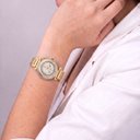 Ver imagem 3 de Relógio Feminino Luxo Paris com Strass Dourado/Branco + Caixa