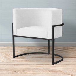 Poltrona Decorativa Luana Base Preta Suede Cores - DS Estofados Poltrona Luana Cinza - 13