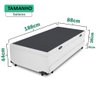 Cama Box Baú Solteiro 3 em 1 Auxiliar Bicama Espuma 88x188x44cm Vstore: Branco Sinté - 2