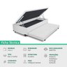 Cama Box Baú Solteiro 3 em 1 Auxiliar Bicama Espuma 88x188x44cm Vstore: Branco Sinté - 4