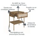Ver imagem 5 de Mesa de Cabeceira 1 Gaveta Palhinha 28932 Linha Oslo Hanover Artesano