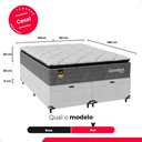 Ver imagem 4 de Cama Box Baú Casal Bipartido Colchão Comfort Class Pillowtop Cinza/suede Branco
