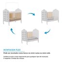 Ver imagem 5 de Quarto de Bebê com Cômoda 1 Porta com Janela e Berço Capitonê 100% MDF Maya Clássico Espresso Móveis Branco/Brilho/Amêndoa