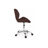 Sc-412-k - Cadeira Decorativa, Assento Estofado Cor Cafe, Base Giratoria Cromada Bering - 3