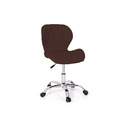 Ver imagem 2 de Sc-412-k - Cadeira Decorativa, Assento Estofado Cor Cafe, Base Giratoria Cromada Bering