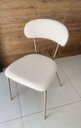 Ver imagem 7 de Kit 4 Cadeiras Jantar Aço Carbono Tecido Bouclê Lançamento:Off White/Champagne