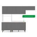 Ver imagem 5 de Cozinha Completa Modulada 280cm com Tampo 4 Peças Pérola Yescasa Cinza/Branco