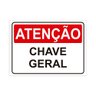 Placa de Sinalização Atenção Chave Geral em Pvc - 1