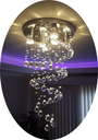 Ver imagem 4 de Lustre de Cristal Espiral 70cm Altura Base de 30cm Diâmetros