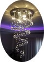Ver imagem 3 de Lustre de Cristal Espiral 70cm Altura Base de 30cm Diâmetros