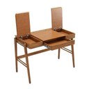 Ver imagem 5 de Conjunto 2 Peças para Escritório com Escrivaninha e Cadeira em Madeira Maciça Champagne