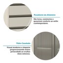 Ver imagem 4 de Armário Aéreo 3 Portas com Vidro Canelado Linea Luciane Móve Pátina Ff/mocca Laca