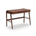 Ver imagem 3 de Conjunto 2 Peças para Escritório com Escrivaninha e Cadeira em Madeira Maciça Castanho