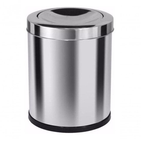 Lixeira Inox 13,5 L Tampa Meia Esfera Inox