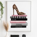 Ver imagem 1 de Quadro Canvas Closet Feminino Fashion Grifes Mold.preta:90x60cm