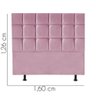 Cabeceira para Cama Box Casal 1,60 Cm Espanha:rosa Bebe - 3