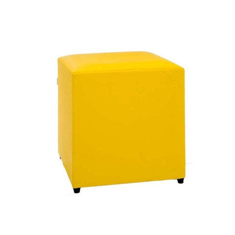 Puff Studio 40x40x40 Cm Courino sem Rodizios Amarelo