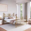 Ver imagem 1 de Cama de Casal Clássica em Ferro Elizabeth Colorido/Dourado
