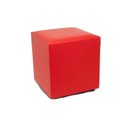 Ver imagem 2 de Puff Studio 40x40x40 Cm Courino sem Rodizios Vermelho