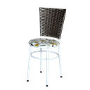 Ver imagem 1 de Conjunto 4 Cadeiras Branca para Cozinha Hawai Café com Assento Estampado:floral Orquídea