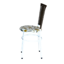 Ver imagem 3 de Conjunto 4 Cadeiras Branca para Cozinha Hawai Café com Assento Estampado:floral Orquídea