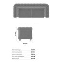 Ver imagem 5 de Poltrona Chesterfield Helena 1,30 Capitonê em Tecido Sintético Caramelo