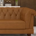 Ver imagem 3 de Poltrona Chesterfield Helena 1,30 Capitonê em Tecido Sintético Caramelo