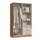 Ver imagem 5 de Guarda Roupa 4 Portas 2 Gavetas Tóquio MDP Cedro/Off White
